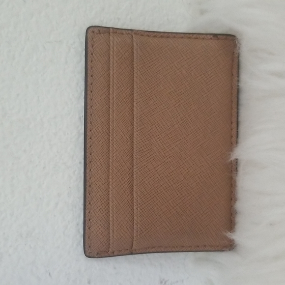 MICHAEL MICHAEL KORS Jet Set Card Holder Saffiano Leather Tan - Picture 4 of 5